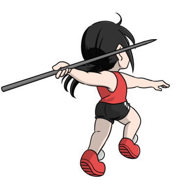 やり投げのイラスト