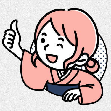 元気な女中さんのイラスト