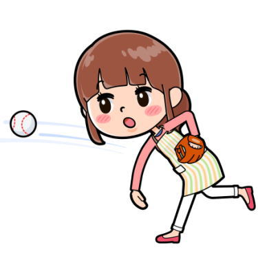 元気な女中さんのイラスト