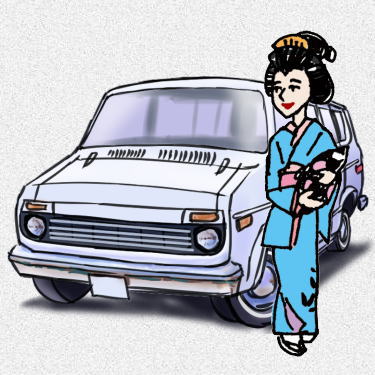 アメ車が横付けした