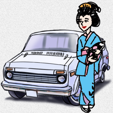 アメ車が横付けした